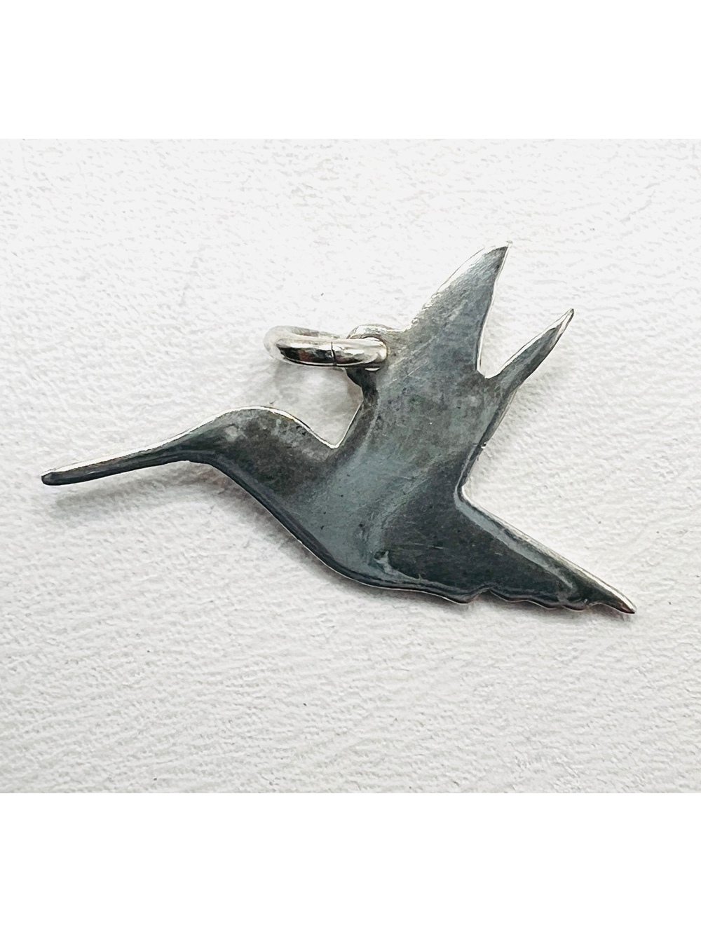 Sterling Silver Hummingbird Pendant Flying Bird Charm Nature Jewelry